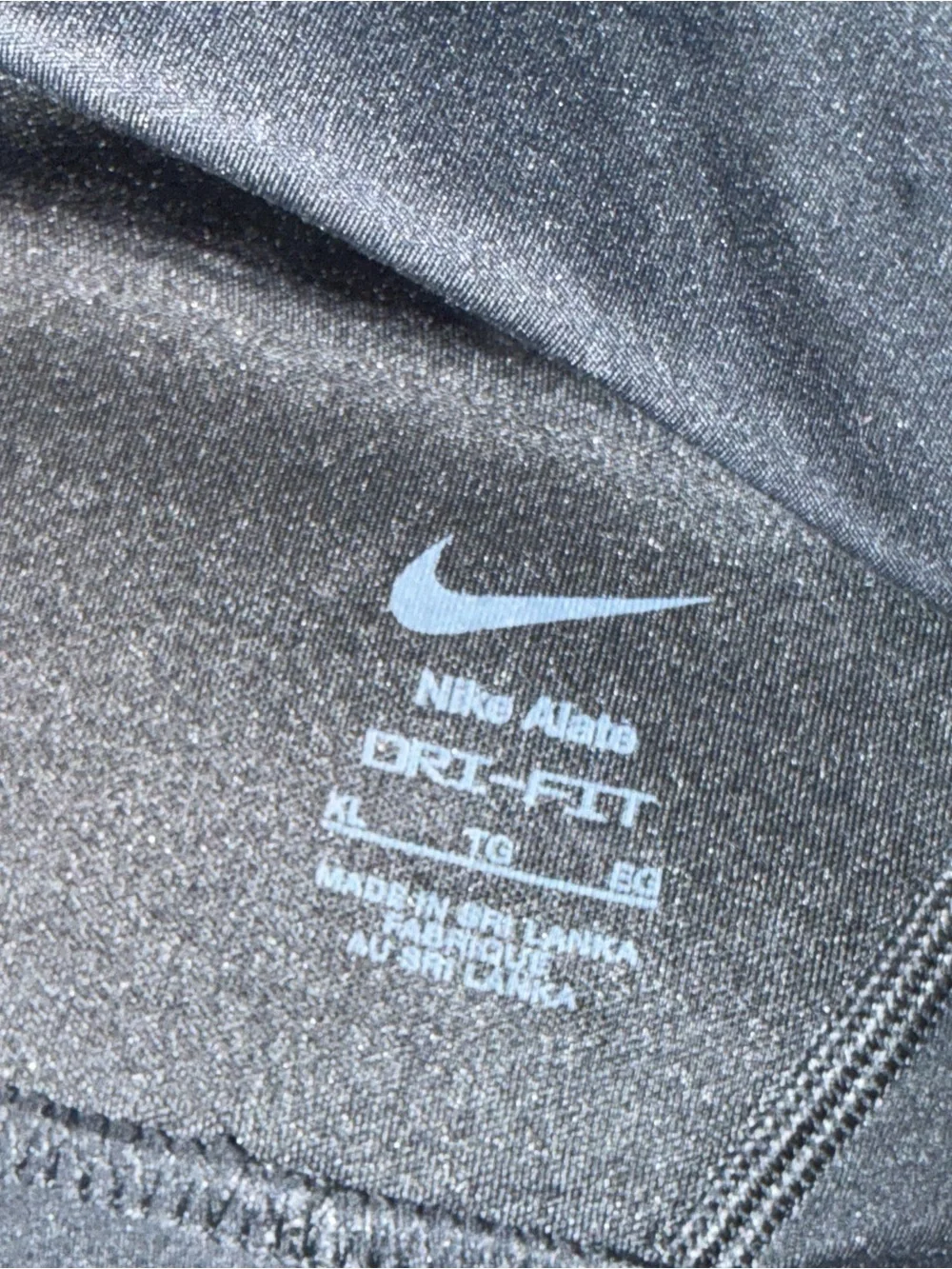 Nike Alate Dri-Fit Size XL Black Sports Bra